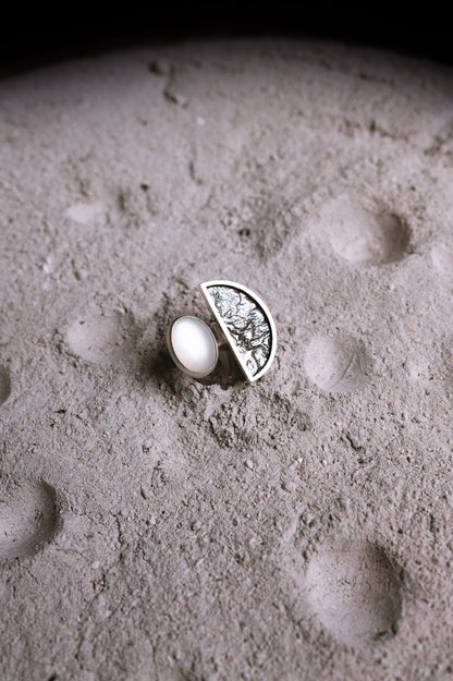 Anillo Eclipse. Joya artesanal en plata