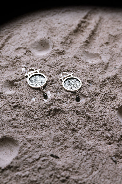 Pendientes Astral. Joya artesanal en plata