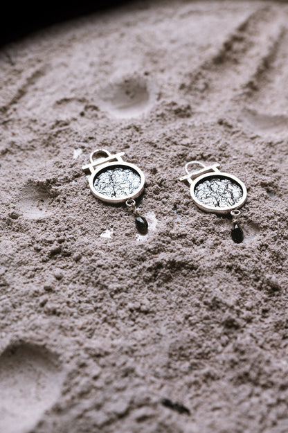 Pendientes Astral. Joya artesanal en plata