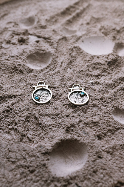 Pendientes Zénit. Joya artesanal en plata