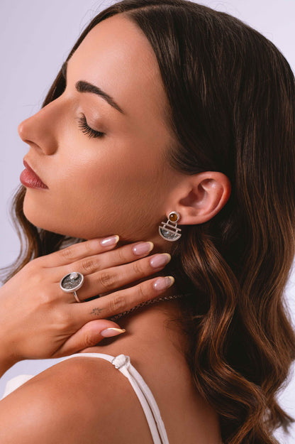 Pendientes Oráculo. Joya artesanal en plata