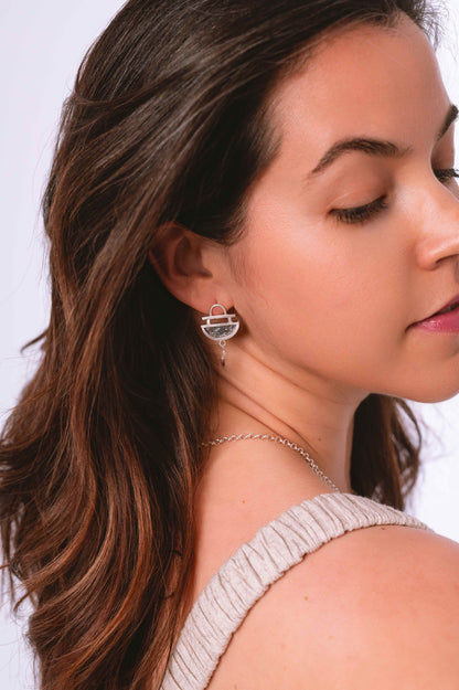 Pendientes Estela. Joya artesanal en plata