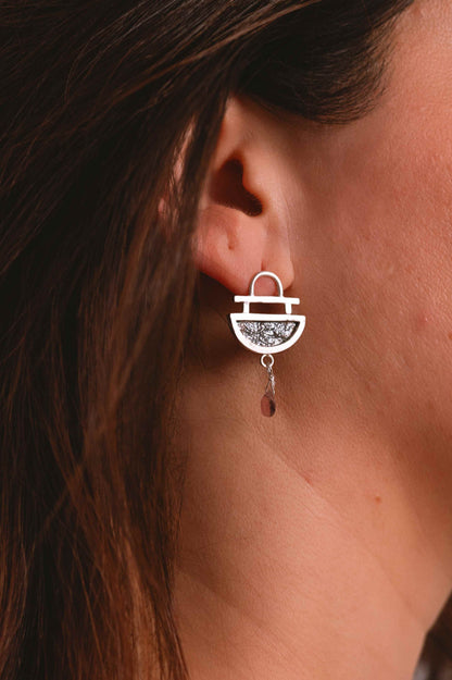 Pendientes Estela. Joya artesanal en plata