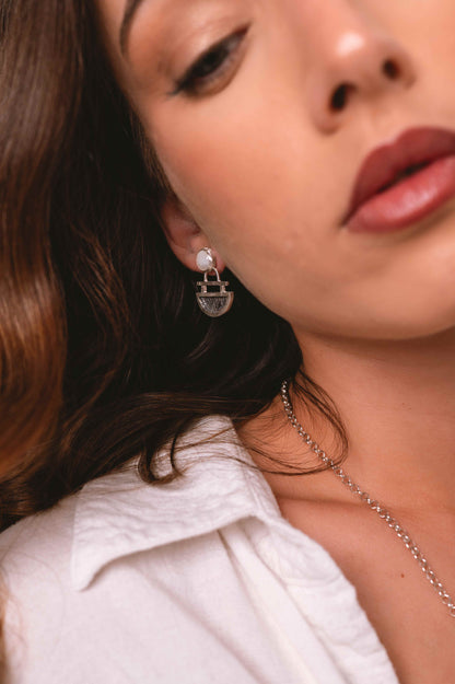 Pendientes Oráculo. Joya artesanal en plata