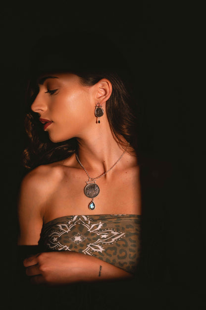 Pendientes Astral. Joya artesanal en plata