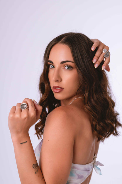 Anillo Zénit. Joya artesanal en plata