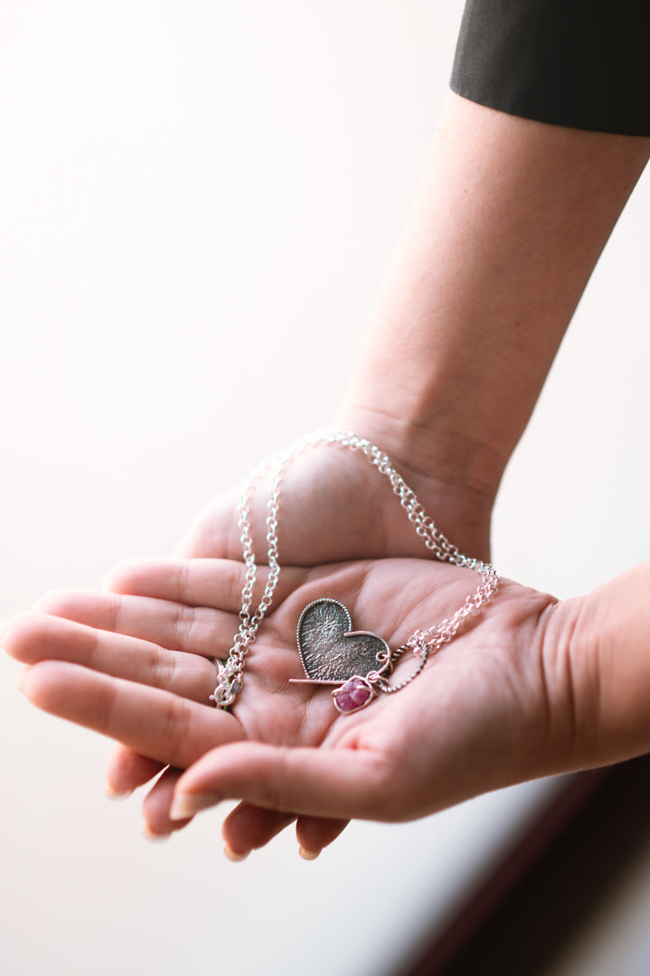 Collar Corazón de fuego
