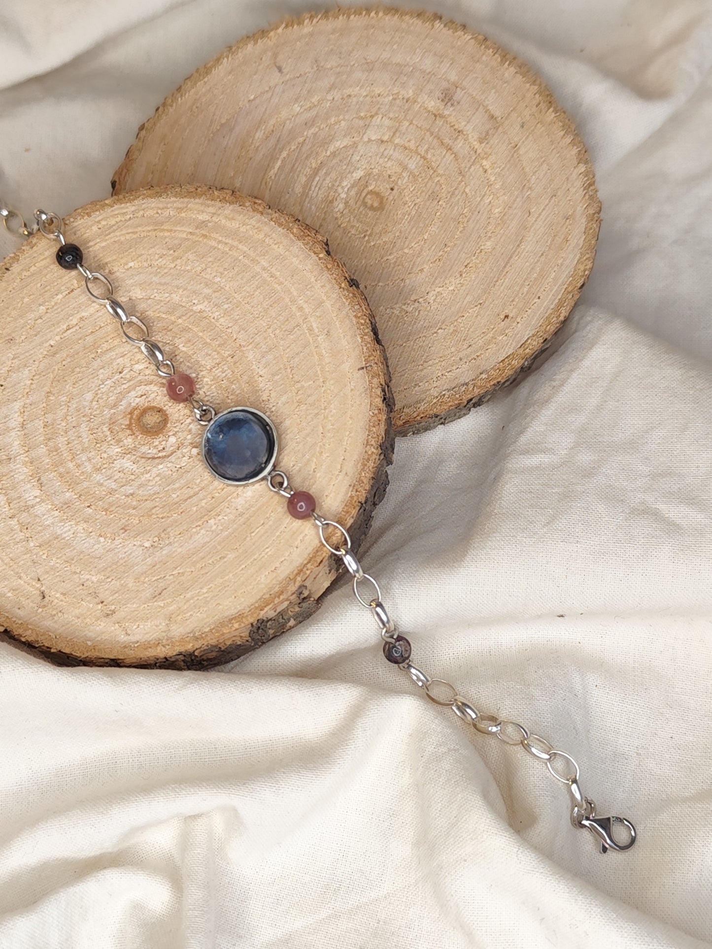 Pulsera fluorita y turmalinas