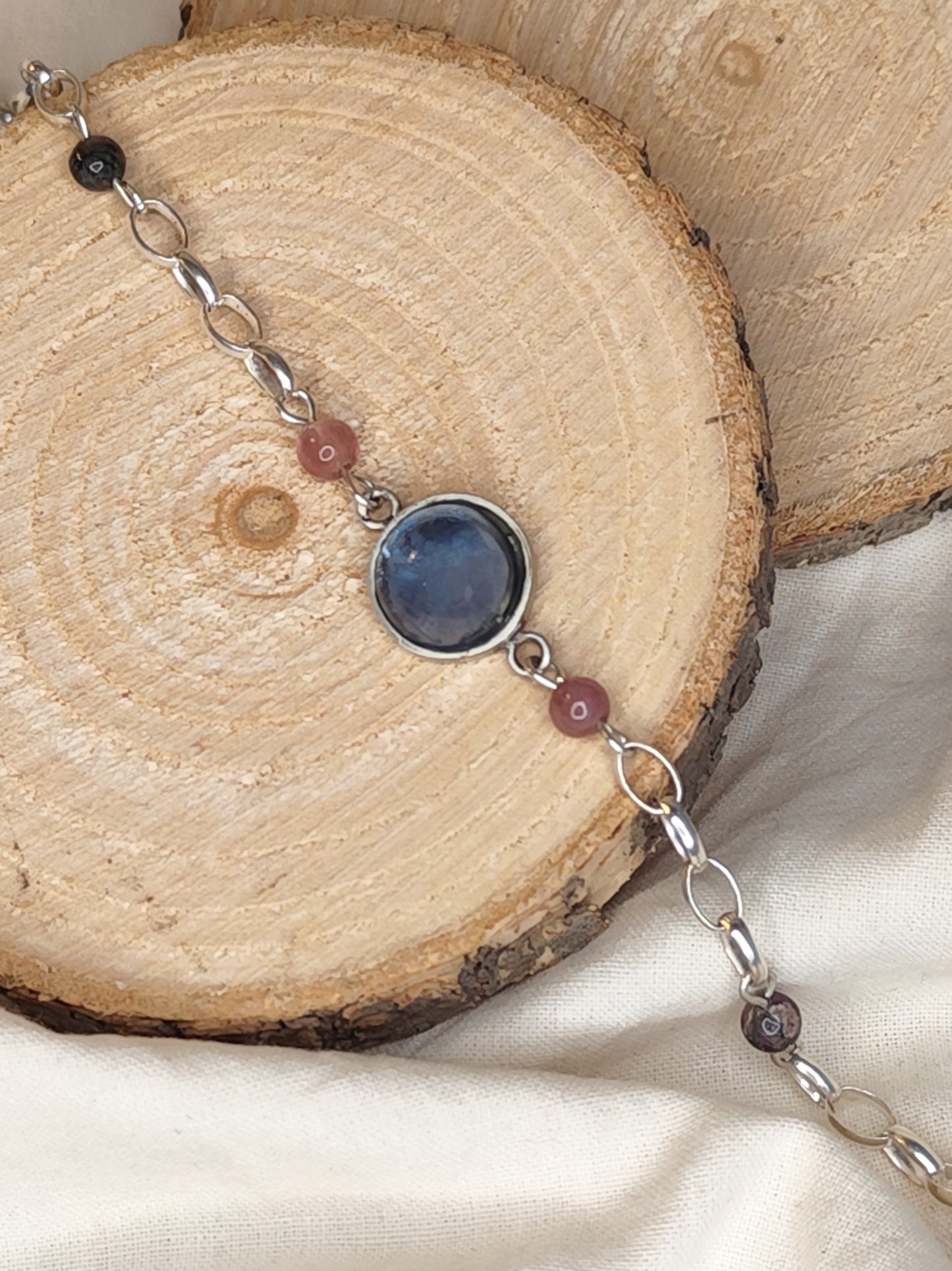 Pulsera fluorita y turmalinas
