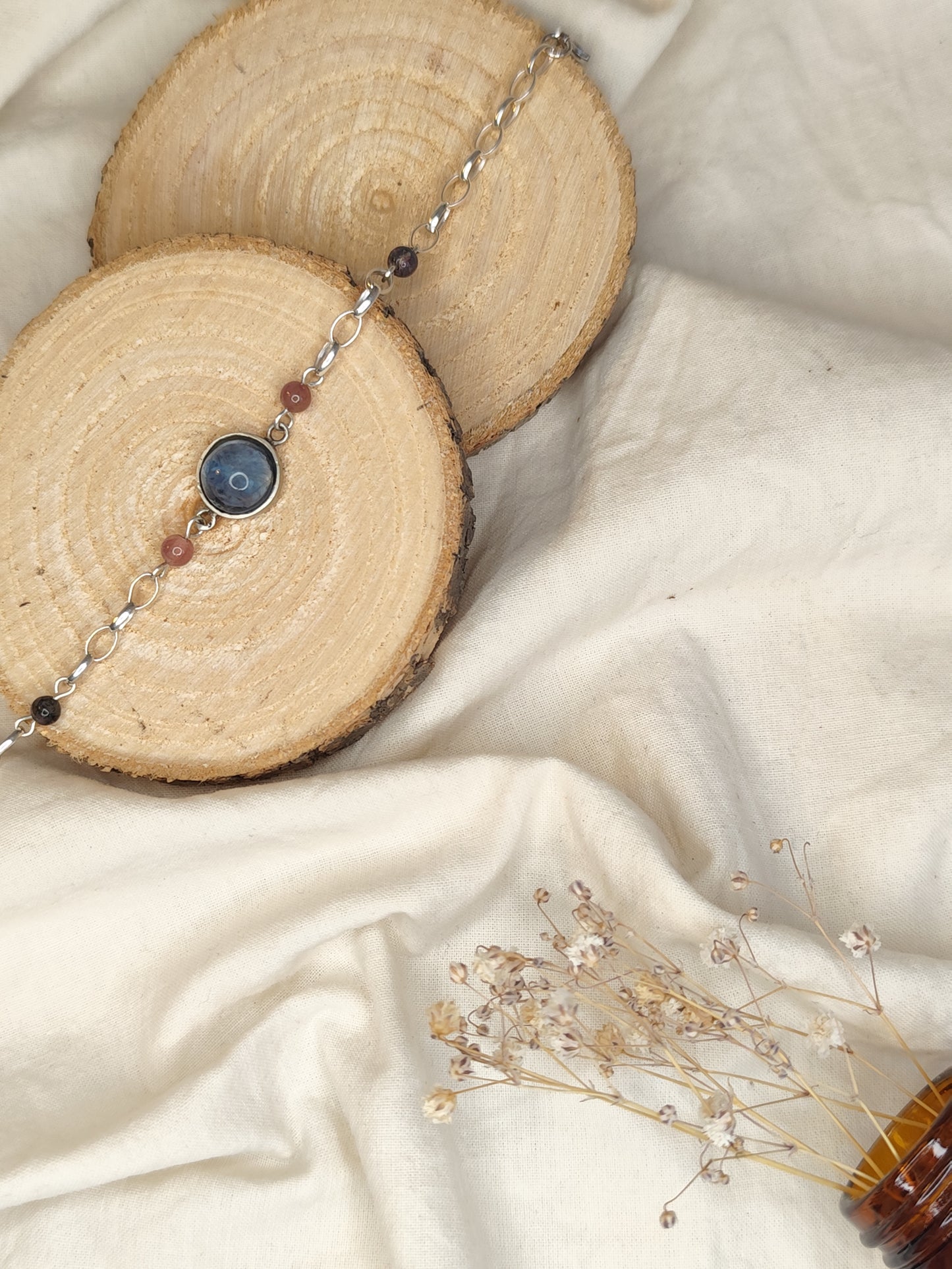 Pulsera fluorita y turmalinas