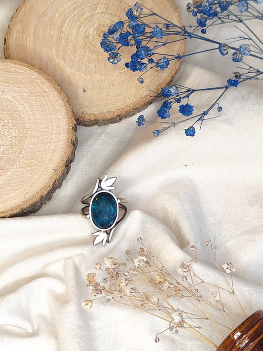 Anillo crisocola azurita