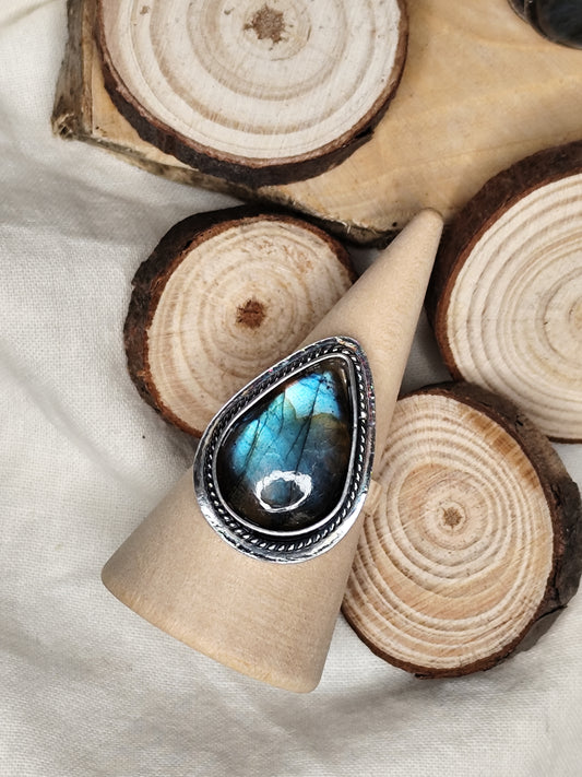 Anillo labradorita