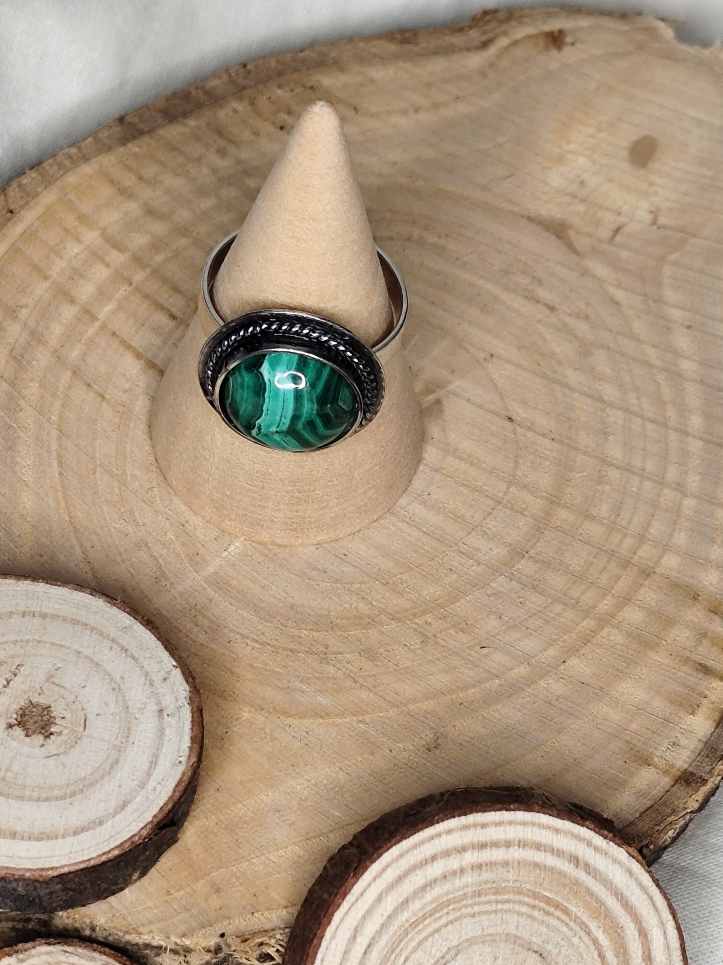Anillo malaquita