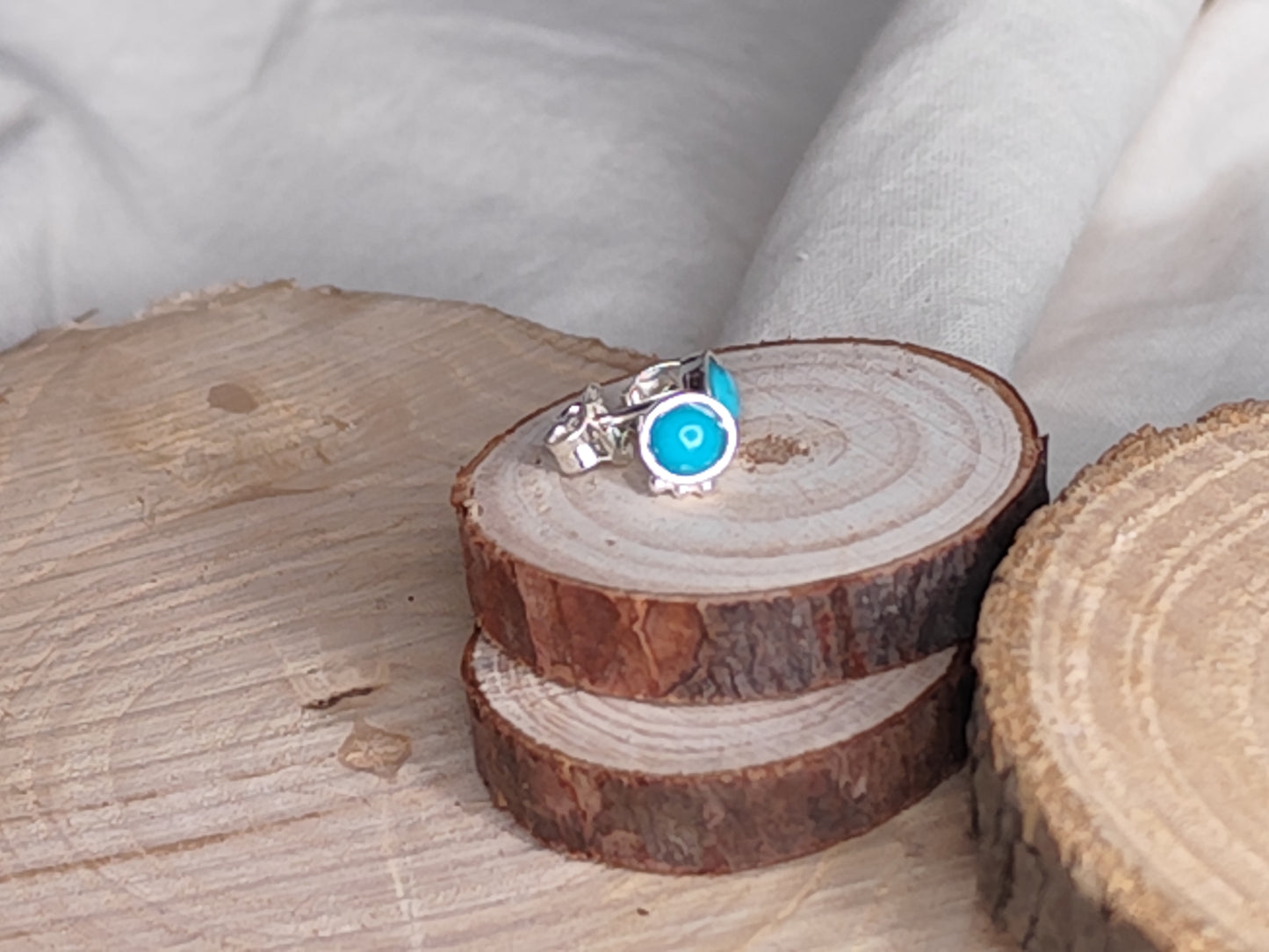 Pendientes mini turquesa