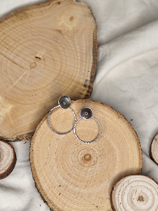 Pendientes desmontables labradorita