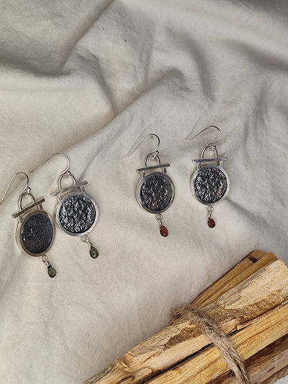 Pendientes Astral. Joya artesanal en plata