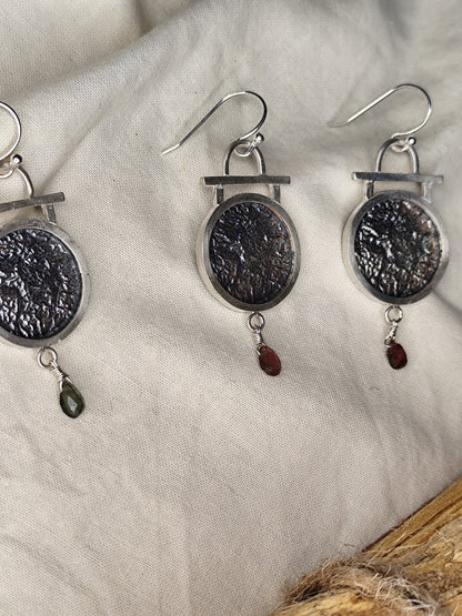 Pendientes Astral. Joya artesanal en plata