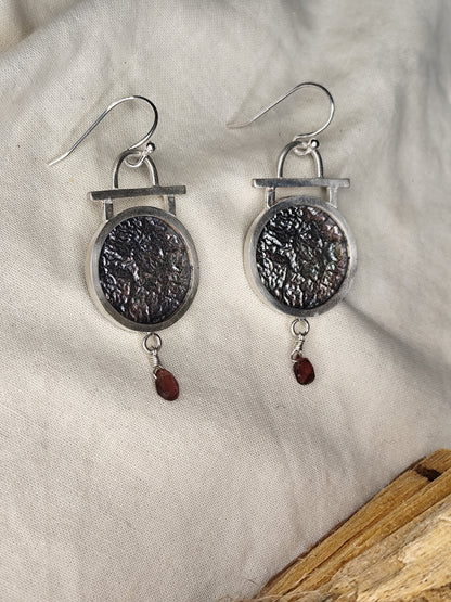 Pendientes Astral. Joya artesanal en plata