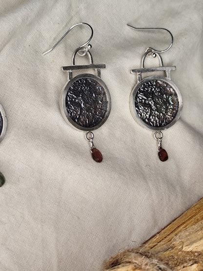Pendientes Astral. Joya artesanal en plata