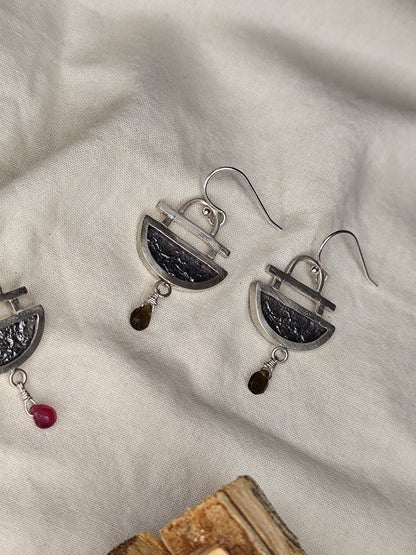 Pendientes Estela. Joya artesanal en plata
