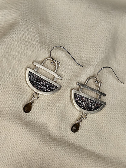 Pendientes Estela. Joya artesanal en plata