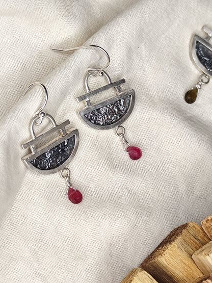 Pendientes Estela. Joya artesanal en plata
