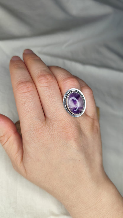 Anillo con amatista. Joya en plata