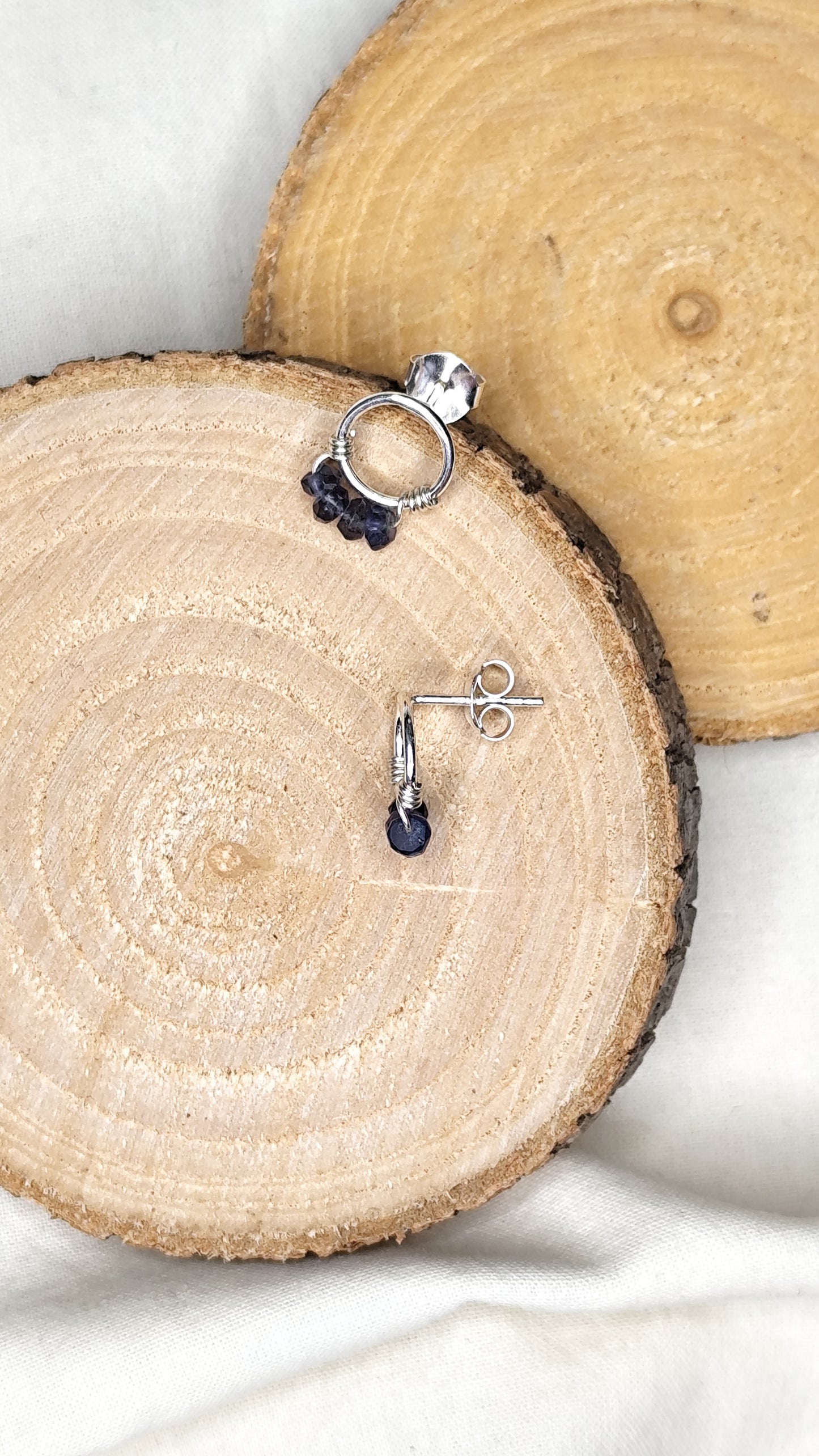 Pendientes aro mini cosido