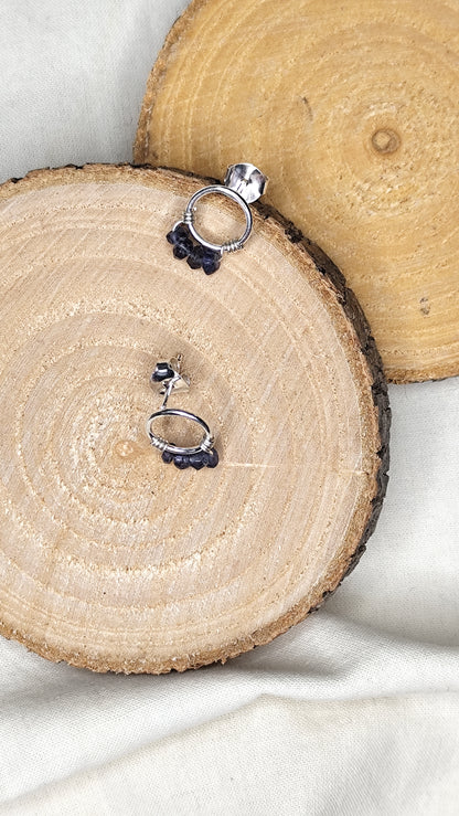 Pendientes aro mini cosido